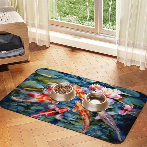 GSGCSBYMLG Japanische Koi-Fisch-bedruckte Haustier-Tischdecke, saugfähig, Leder GSGCSBYMLG Japanische Koi-Fisch-bedruckte Haustier-Tischdecke, saugfähig, Leder von GSGCSBYMLG