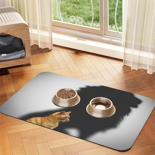 GSGCSBYMLG Katze mit Löwen-Schatten-Druck, saugfähige Leder-Tischdeckchen GSGCSBYMLG Katze mit Löwen-Schatten-Druck, saugfähige Leder-Tischdeckchen von GSGCSBYMLG