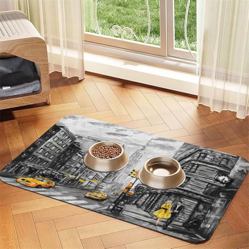 GSGCSBYMLG Love from New York bedruckte Haustier-Tischdecke aus saugfähigem Leder von GSGCSBYMLG