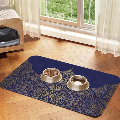GSGCSBYMLG Marineblaue und gelbe bedruckte Haustier-Tischdecke aus saugfähigem Leder GSGCSBYMLG Marineblaue und gelbe bedruckte Haustier-Tischdecke aus saugfähigem Leder von GSGCSBYMLG