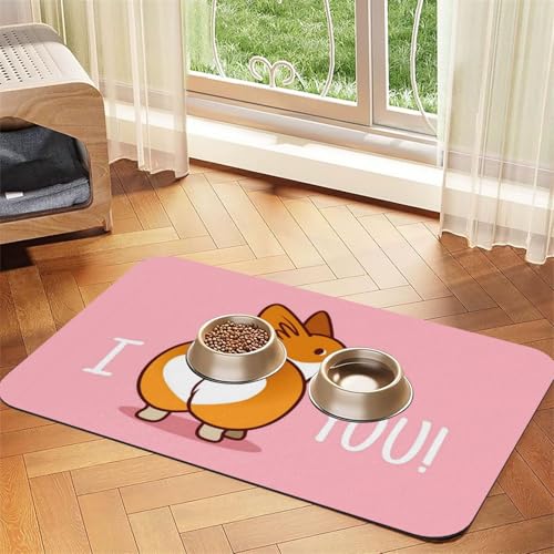 GSGCSBYMLG Niedliche Cartoon-Welsh Corgi Dog Butt Heart bedruckte Haustier-Tischdecke aus saugfähigem Leder GSGCSBYMLG Niedliche Cartoon-Welsh Corgi Dog Butt Heart bedruckte Haustier-Tischdecke aus saugfähigem Leder von GSGCSBYMLG