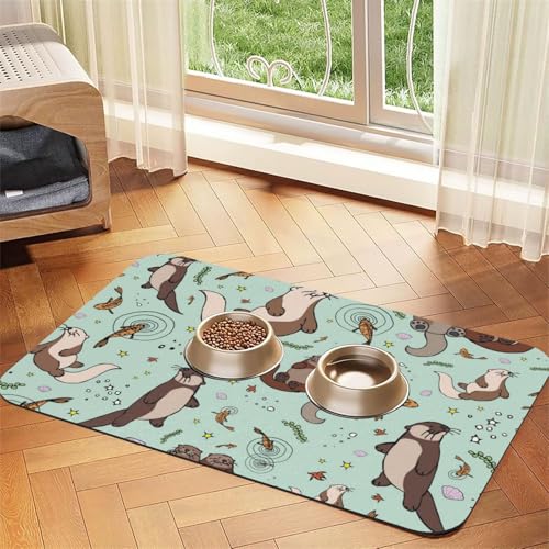 GSGCSBYMLG Otters bedruckte Haustier-Tischdecke aus saugfähigem Leder GSGCSBYMLG Otters bedruckte Haustier-Tischdecke aus saugfähigem Leder von GSGCSBYMLG