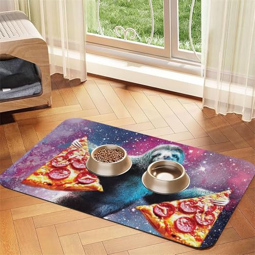 GSGCSBYMLG Picknick-Faultier bedruckte Haustier-Tischdecke aus saugfähigem Leder von GSGCSBYMLG