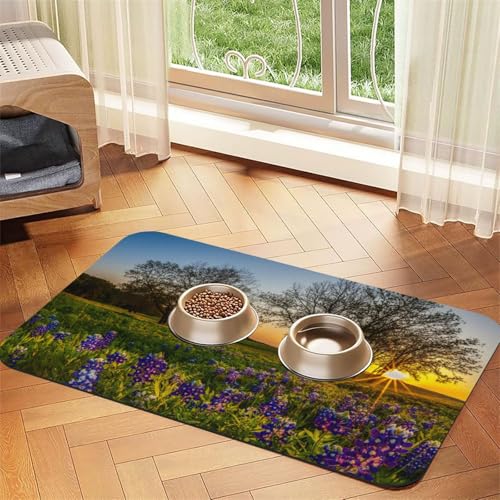 GSGCSBYMLG Platzdeckchen, Motiv: Lavendelwiese bei Sonnenuntergang, Frühlingsdruck, saugfähig, Leder GSGCSBYMLG Platzdeckchen, Motiv: Lavendelwiese bei Sonnenuntergang, Frühlingsdruck, saugfähig, Leder von GSGCSBYMLG