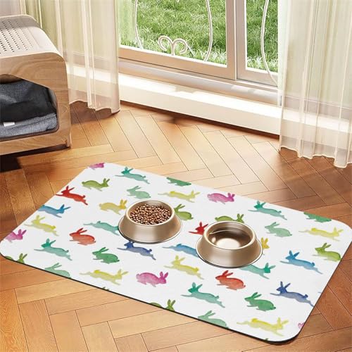 GSGCSBYMLG Platzdeckchen mit Hasen in verschiedenen Posen, bedruckt, saugfähig, Leder GSGCSBYMLG Platzdeckchen mit Hasen in verschiedenen Posen, bedruckt, saugfähig, Leder von GSGCSBYMLG