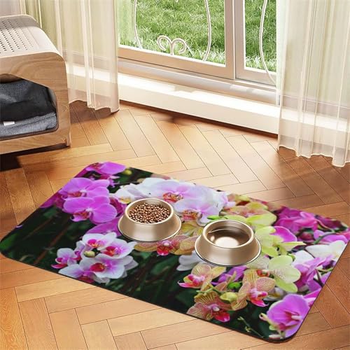 GSGCSBYMLG Platzdeckchen mit Orchideen-Motiv, saugfähig, Leder GSGCSBYMLG Platzdeckchen mit Orchideen-Motiv, saugfähig, Leder von GSGCSBYMLG