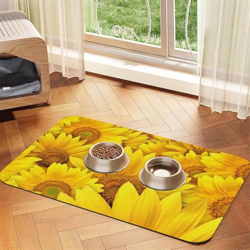 GSGCSBYMLG Saugfähige Leder-Tischdecke mit Sonnenblumen-Motiv GSGCSBYMLG Saugfähige Leder-Tischdecke mit Sonnenblumen-Motiv von GSGCSBYMLG