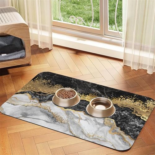 GSGCSBYMLG Schwarz-Weiß-Gold-Folie, Marmor-Druck, saugfähige Leder-Tischdecke GSGCSBYMLG Schwarz-Weiß-Gold-Folie, Marmor-Druck, saugfähige Leder-Tischdecke von GSGCSBYMLG