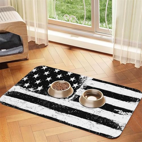 GSGCSBYMLG Schwarze und weiße Tischdecke mit amerikanischer Flagge, saugfähig, Leder GSGCSBYMLG Schwarze und weiße Tischdecke mit amerikanischer Flagge, saugfähig, Leder von GSGCSBYMLG
