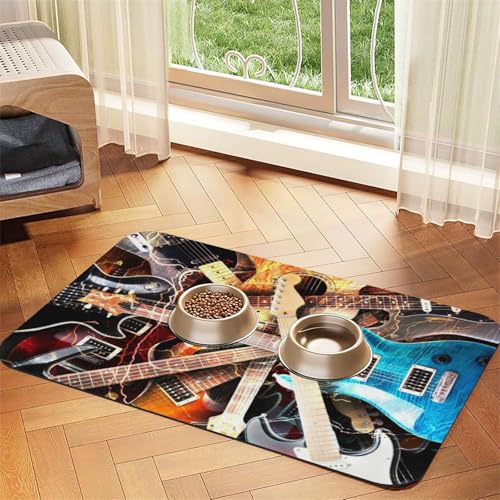 GSGCSBYMLG Tischdecke, Motiv: Magische E-Gitarre, bedruckt, saugfähig, Leder, Tischset GSGCSBYMLG Tischdecke, Motiv: Magische E-Gitarre, bedruckt, saugfähig, Leder, Tischset von GSGCSBYMLG