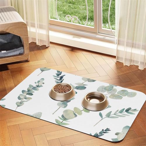 GSGCSBYMLG Weiße natürliche grüne Zweige bedruckte Haustier-Tischdecke aus saugfähigem Leder GSGCSBYMLG Weiße natürliche grüne Zweige bedruckte Haustier-Tischdecke aus saugfähigem Leder von GSGCSBYMLG