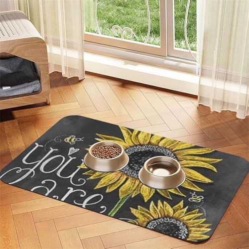 GSGCSBYMLG "You Are My Sunshine"-Tischdecke mit Sonnenblumen-Motiv, saugfähig, Leder GSGCSBYMLG "You Are My Sunshine"-Tischdecke mit Sonnenblumen-Motiv, saugfähig, Leder von GSGCSBYMLG