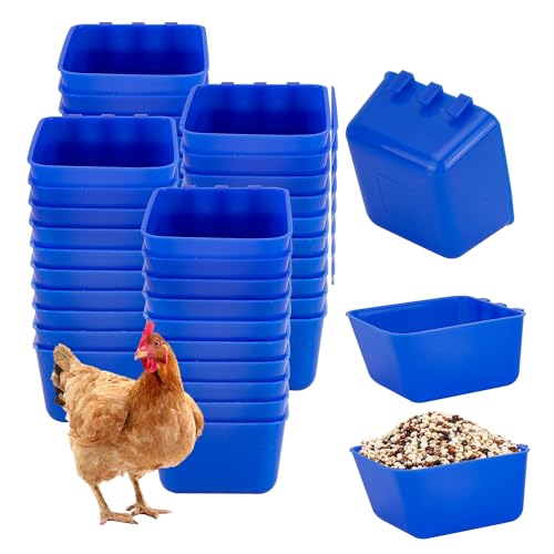 40 Stück Käfigbecher, Hühner-Futterstation, 473 ml, zum Aufhängen, Vogelfutter, Wasserbecher, Hasenkäfig, Futternapf für Haustiere, Papageien, Hahn, Sittiche, Wildfaule, Geflügel, Tauben, Drahtkäfig 40 Stück Käfigbecher, Hühner-Futterstation, 473 ml, zum Aufhängen, Vogelfutter, Wasserbecher, Hasenkäfig, Futternapf für Haustiere, Papageien, Hahn, Sittiche, Wildfaule, Geflügel, Tauben, Drahtkäfig von GSHYMXT