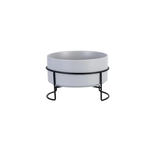Hoher Katzenschüssel Futter- und Wassernäpfe for Hunde mit Ständer, Keramik, Fress- und Trinknäpfe for Haustiere, große Kapazität, erhöhte Futtermittel für Futter und Wasser (Color : Gray with Stand Hoher Katzenschüssel Futter- und Wassernäpfe for Hunde mit Ständer, Keramik, Fress- und Trinknäpfe for Haustiere, große Kapazität, erhöhte Futtermittel für Futter und Wasser (Color : Gray with Stand von GSJNHY