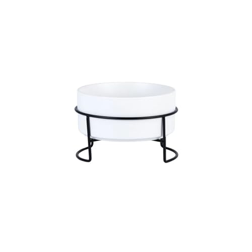 Hoher Katzenschüssel Futter- und Wassernäpfe for Hunde mit Ständer, Keramik, Fress- und Trinknäpfe for Haustiere, große Kapazität, erhöhte Futtermittel für Futter und Wasser (Color : White with Stand Hoher Katzenschüssel Futter- und Wassernäpfe for Hunde mit Ständer, Keramik, Fress- und Trinknäpfe for Haustiere, große Kapazität, erhöhte Futtermittel für Futter und Wasser (Color : White with Stand von GSJNHY