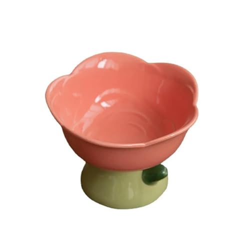 Hoher Katzenschüssel Katzennapf, rutschfest, in Blumenform, hoher Fuß, for Hunde und Welpen, for Füttern von Futter, Wasser, erhöhte Schüssel, Heimtierbedarf für Futter und Wasser (Color : Pink Bowl Hoher Katzenschüssel Katzennapf, rutschfest, in Blumenform, hoher Fuß, for Hunde und Welpen, for Füttern von Futter, Wasser, erhöhte Schüssel, Heimtierbedarf für Futter und Wasser (Color : Pink Bowl von GSJNHY