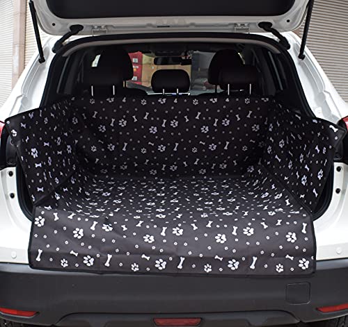 Hunde Autositz Haustier-Träger-Hundeautositz-Abdeckungs-Kofferraum-Matten-Abdeckungs-Schutz-Tragen for Katzen-Hunde-Transportin (Color : Black Bone, Size : 155x104x33cm) von GSJNHY