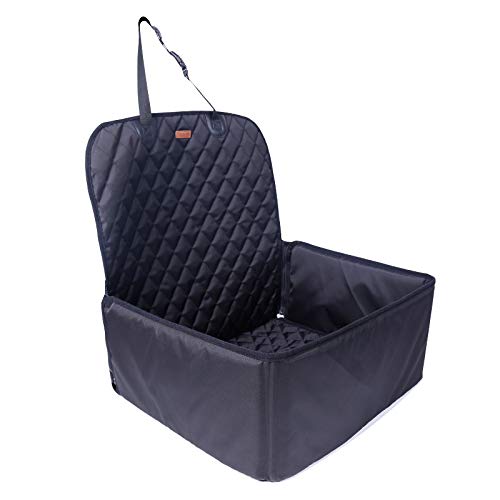 Hunde Autositz Hunde-Autositzbett, Reise-Hundeautositze for kleine und mittelgroße Hunde, Vorder-/Rücksitz, Innen-/Autogebrauch, Haustier-Autotransportbett, Autozubehör(B-Black) von GSJNHY