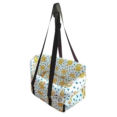 Hunde Autositz Oxford Wasserdichter Hunde-Autositz mit modischem Aufdruck, zentrale Armlehne, Haustier-Sitzerhöhung, Hunde-Sicherheits-Autositz for Reisen im Freien (Color : Yellow Smiley, Size : 45 Hunde Autositz Oxford Wasserdichter Hunde-Autositz mit modischem Aufdruck, zentrale Armlehne, Haustier-Sitzerhöhung, Hunde-Sicherheits-Autositz for Reisen im Freien (Color : Yellow Smiley, Size : 45 von GSJNHY