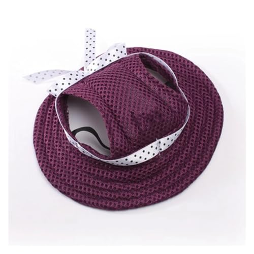 Hunde Sonnenhut Haustierhut mit Ohrlöchern, verstellbare Baseballkappe for große, mittelgroße und kleine Hunde, Sommer-Hundekappe, Sonnenhut, Outdoor-Wandern, Haustierprodukte (Color : Purple, Size Hunde Sonnenhut Haustierhut mit Ohrlöchern, verstellbare Baseballkappe for große, mittelgroße und kleine Hunde, Sommer-Hundekappe, Sonnenhut, Outdoor-Wandern, Haustierprodukte (Color : Purple, Size von GSJNHY