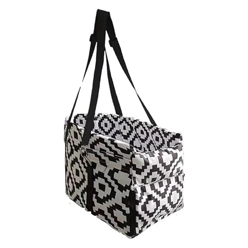 Hundesitzbezug Oxford Wasserdichter Hunde-Autositz mit modischem Aufdruck, zentrale Armlehne, Haustier-Sitzerhöhung, Hunde-Sicherheits-Autositz for Reisen im Freien (Color : Black White Plaid, Size Hundesitzbezug Oxford Wasserdichter Hunde-Autositz mit modischem Aufdruck, zentrale Armlehne, Haustier-Sitzerhöhung, Hunde-Sicherheits-Autositz for Reisen im Freien (Color : Black White Plaid, Size von GSJNHY