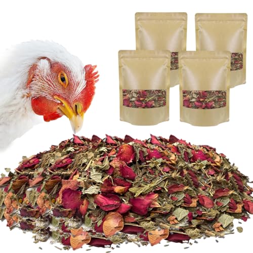 GSYUWIH Natürliche Hühner-Nistkräuter, 400 ml, Hühner-Nistpads in 6 aromatischen getrockneten Blumen und Kräutern, Hühnerstallzubehör ist spezialisiert auf die Schaffung einer komfortablen und von GSYUWIH