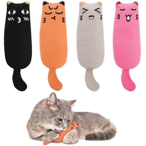 GSrenyu 4 Stück Katzenminze Spielzeug Katzenminze Kauspielzeug für Haustier Katze Spielen Kauen Zähne Reinigung GSrenyu 4 Stück Katzenminze Spielzeug Katzenminze Kauspielzeug für Haustier Katze Spielen Kauen Zähne Reinigung von GSrenyu
