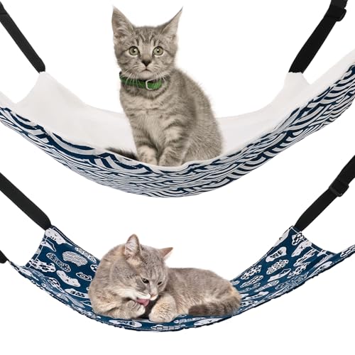 GSrenyu Katzen-Hängematte für Käfig, wendbar, Haustierkäfig, Katzenhängebett mit verstellbarem Gurt, 38 x 48 cm, weiche Plüsch-Hängematte für Kätzchen, Frettchen, Kaninchen, Chinchilla GSrenyu Katzen-Hängematte für Käfig, wendbar, Haustierkäfig, Katzenhängebett mit verstellbarem Gurt, 38 x 48 cm, weiche Plüsch-Hängematte für Kätzchen, Frettchen, Kaninchen, Chinchilla von GSrenyu