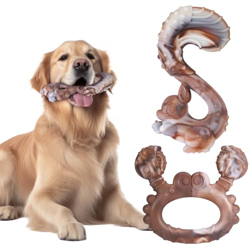 GSrenyu Unzerstörbares Hundespielzeug, aggressives Kauspielzeug für Hunde, langlebiges Rindfleischgeschmack, Nylon, hartes Kauspielzeug für mittelgroße bis große Hunde, um Zähne zu reinigen und GSrenyu Unzerstörbares Hundespielzeug, aggressives Kauspielzeug für Hunde, langlebiges Rindfleischgeschmack, Nylon, hartes Kauspielzeug für mittelgroße bis große Hunde, um Zähne zu reinigen und von GSrenyu