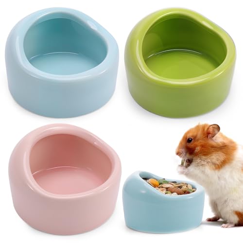 Hamster-Futternäpfe aus Keramik, 3 Stück, für Hamster, Rennmäuse, Mäuse, Meerschweinchen Hamster-Futternäpfe aus Keramik, 3 Stück, für Hamster, Rennmäuse, Mäuse, Meerschweinchen von GSrenyu