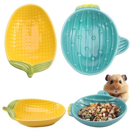 Hamster-Futternapf aus Keramik, für Hamster, Rennmäuse, Mäuse, Meerschweinchen, 2 Stück Hamster-Futternapf aus Keramik, für Hamster, Rennmäuse, Mäuse, Meerschweinchen, 2 Stück von GSrenyu