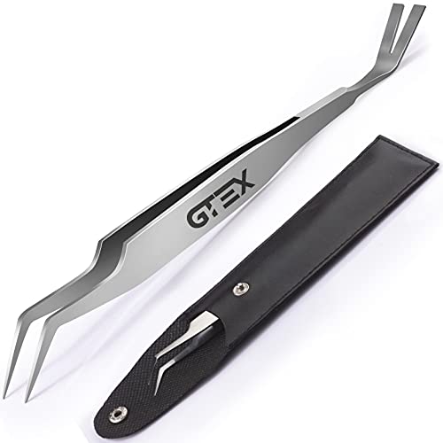 GTEX 2in1 Zeckenzange & Zeckenhaken für Mensch Kinder Hund Katzen - Edelstahl Zeckenpinzette Zeckenkarte für Menschen, Zecken Entfernen, Premium Zeckenschutz mit Lederbeutel GTEX 2in1 Zeckenzange & Zeckenhaken für Mensch Kinder Hund Katzen - Edelstahl Zeckenpinzette Zeckenkarte für Menschen, Zecken Entfernen, Premium Zeckenschutz mit Lederbeutel von GTEX