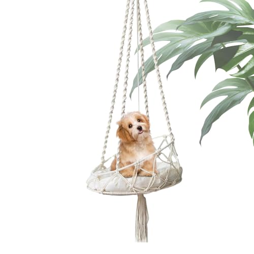GTFYUDGH 40x90cm Makramee Katzenhängematte Kissen, Katzenschaukelbett, Makramee Boho Hängemattenbett Für Katzen, Katze Hängematte, Katze Hängematte Für Balkon, Arbeitszimmer, Wohnzimmer GTFYUDGH 40x90cm Makramee Katzenhängematte Kissen, Katzenschaukelbett, Makramee Boho Hängemattenbett Für Katzen, Katze Hängematte, Katze Hängematte Für Balkon, Arbeitszimmer, Wohnzimmer von GTFYUDGH