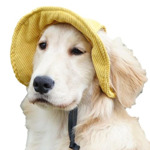 GTFYUDGH Hundehut | Sonnenschutzkappe Für Hunde Mit Verstellbarer Krempe - Atmungsaktiver Kopfschutz Mit Breiter Krempe Für Outdoor-Aktivitäten Strandausflüge Wanderung Klettern Und von GTFYUDGH