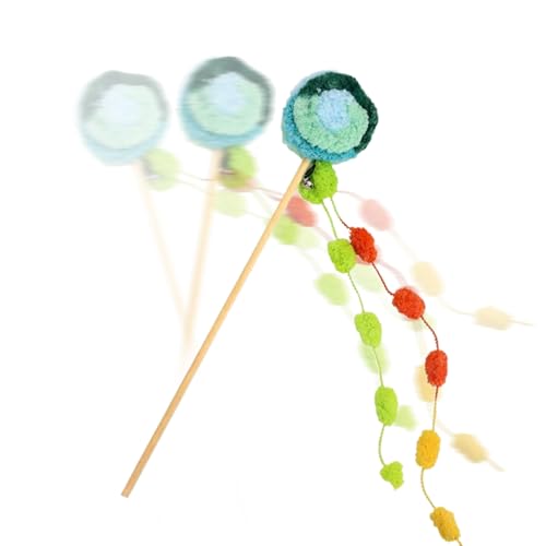 GTFYUDGH Katzenangel Spielzeug - Spielzeug Gegen Langeweile Für Kätzchen Mit Lutscherform | Interaktives Trainingsspiel Mit Glöckchen Zur Beschäftigung Von Hauskatzen Für Wohnzimmer Schlafzimmer von GTFYUDGH