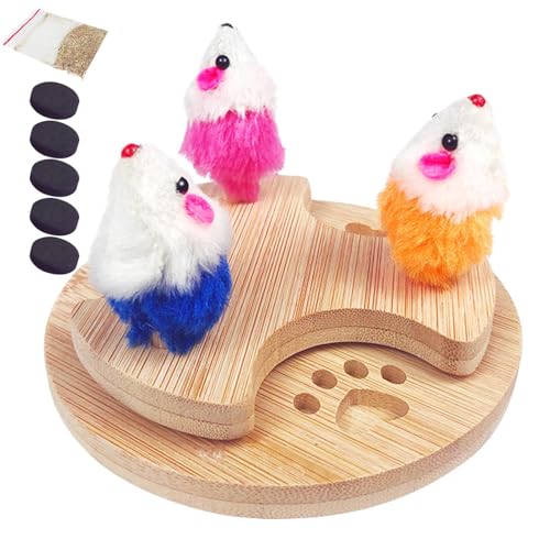 GTFYUDGH Katzenkarussellspielzeug, Katzendrehspielzeug | Katzen-Maus-Spielzeug aus,Kätzchen-Maus-Plattenspieler, interaktives Spielzeug, Welpen-Kratzspiel für große und mittelgroße Katzen GTFYUDGH Katzenkarussellspielzeug, Katzendrehspielzeug | Katzen-Maus-Spielzeug aus,Kätzchen-Maus-Plattenspieler, interaktives Spielzeug, Welpen-Kratzspiel für große und mittelgroße Katzen von GTFYUDGH