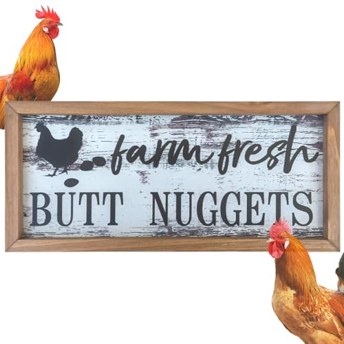 GTFYUDGH Lustige Hühnerstall Schilder | Hühnerstall Schild Dekoration | Holzrahmen Wanddekoration Farmhaus Deko Für Garten Indoor Außen GTFYUDGH Lustige Hühnerstall Schilder | Hühnerstall Schild Dekoration | Holzrahmen Wanddekoration Farmhaus Deko Für Garten Indoor Außen von GTFYUDGH