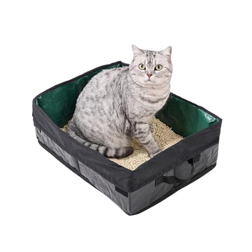 GTFYUDGH Reise Katzentoilette | Zusammenklappbare Katzenbox | Klappbare Transportwanne Mit Offenem Deckel Für Unterwegs & Wohnung Platzsparende Eckplatzierung Junge Katzen GTFYUDGH Reise Katzentoilette | Zusammenklappbare Katzenbox | Klappbare Transportwanne Mit Offenem Deckel Für Unterwegs & Wohnung Platzsparende Eckplatzierung Junge Katzen von GTFYUDGH