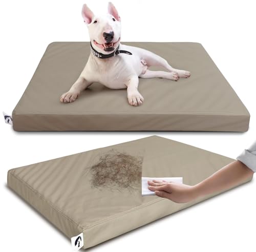 GUANGDEEN Wasserdichtes Hundebett, Leder, haarresistent, mit abwischbaren Bezügen, leicht zu reinigen, orthopädische große Haustierbox-Matte GUANGDEEN Wasserdichtes Hundebett, Leder, haarresistent, mit abwischbaren Bezügen, leicht zu reinigen, orthopädische große Haustierbox-Matte von GUANGDEEN