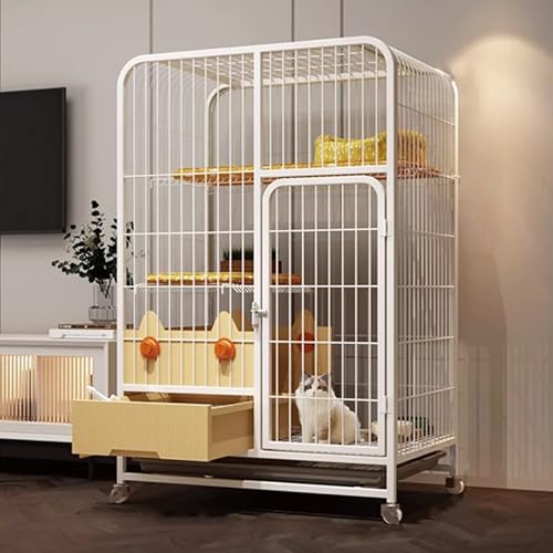 GUAWJRZDP Katzenkäfig Für Den Innenbereich, Katzengehege, Mehrschichtiges Katzenhaus, mit Katzentoilette Schublade, Höherer Schallwand, for Kleine Und Mittelgroße Haustiere(Color:Wit,Size:H:42.5in) GUAWJRZDP Katzenkäfig Für Den Innenbereich, Katzengehege, Mehrschichtiges Katzenhaus, mit Katzentoilette Schublade, Höherer Schallwand, for Kleine Und Mittelgroße Haustiere(Color:Wit,Size:H:42.5in) von GUAWJRZDP