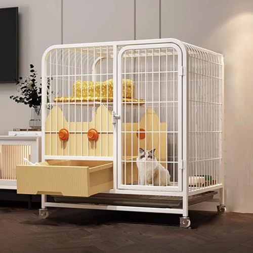 GUAWJRZDP Katzenkäfig Für Den Innenbereich, Katzengehege, Mehrschichtiges Katzenhaus, mit Katzentoilette Schublade, Höherer Schallwand, for Kleine Und Mittelgroße Haustiere(Color:Wit,Size:H:33.5in) GUAWJRZDP Katzenkäfig Für Den Innenbereich, Katzengehege, Mehrschichtiges Katzenhaus, mit Katzentoilette Schublade, Höherer Schallwand, for Kleine Und Mittelgroße Haustiere(Color:Wit,Size:H:33.5in) von GUAWJRZDP