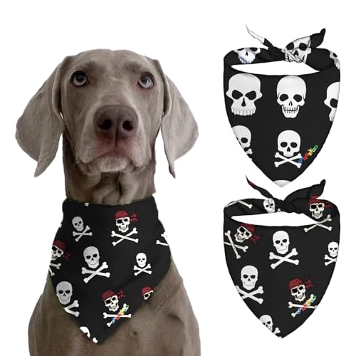 Hunde-Halstuch, Halstuch für kleine, mittelgroße und große Rassen, 3D-Druck, Haustier-Schal für Jungen und Mädchen, Outdoor-Geburtstagsdekoration, Totenkopf-Design, 1 Stück Hunde-Halstuch, Halstuch für kleine, mittelgroße und große Rassen, 3D-Druck, Haustier-Schal für Jungen und Mädchen, Outdoor-Geburtstagsdekoration, Totenkopf-Design, 1 Stück von GUDEEYOO