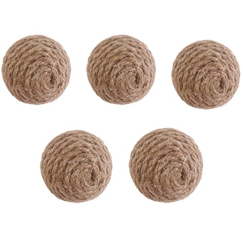 GUEDKIKL Katzen-Sisalbälle, 4,5 cm, natürlicher Sisalball, Katzenkratzbäume, Spielzeug, Mini-Kratzball für Katzen zum Kratzen, Klopfen, Beißen oder Jagen, verschleißfest, interaktives Katzenspielzeug, GUEDKIKL Katzen-Sisalbälle, 4,5 cm, natürlicher Sisalball, Katzenkratzbäume, Spielzeug, Mini-Kratzball für Katzen zum Kratzen, Klopfen, Beißen oder Jagen, verschleißfest, interaktives Katzenspielzeug, von GUEDKIKL
