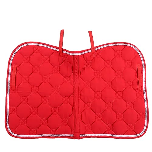 GULEEK Cotton Weich atmungsaktives Sattelpad mit Doppelschnur PP -Gurtband Bauchgurt Schweißabsorptionsmattenausrüstung für Reitfahrten (Rot) von GULEEK