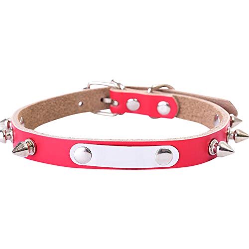 GUOCU 10 Stücke verstellbares Nylon-Hundehalsband mit weicher Polsterung für Welpenhunde,Rot (10 Stücke),XL von GUOCU