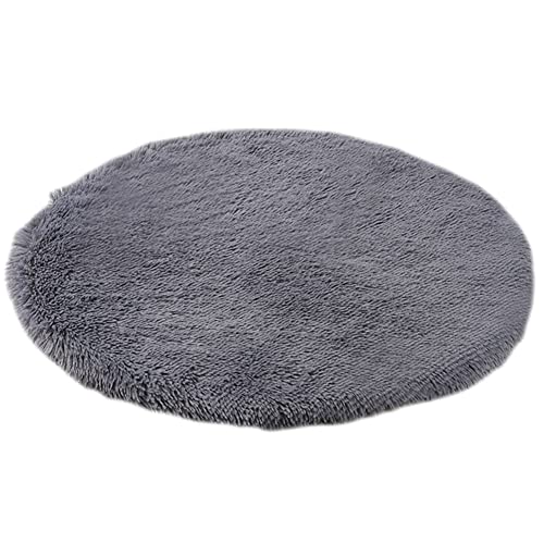 GUOCU Kunstpelz Shaggy Flauschig Hundematte Haustiermatte Super Weiches Hundebett Waschbar rutschfest Einfarbig Haustierbett für Hunde Und Katzen Runde Katzenbett Plüsches Bett,Grau,100cm GUOCU Kunstpelz Shaggy Flauschig Hundematte Haustiermatte Super Weiches Hundebett Waschbar rutschfest Einfarbig Haustierbett für Hunde Und Katzen Runde Katzenbett Plüsches Bett,Grau,100cm von GUOCU