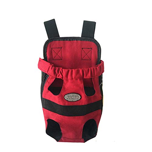 GUOCU Pet Hunde Rucksack Carrier vorne Pack verstellbar Katze Outdoor Travel Bag Rot M von GUOCU