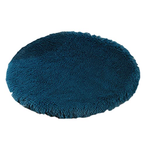 GUOCU Kunstpelz Shaggy Flauschig Hundematte Haustiermatte Super Weiches Hundebett Waschbar rutschfest Einfarbig Haustierbett für Hunde Und Katzen Runde Katzenbett Plüsches Bett,Cyan,100cm GUOCU Kunstpelz Shaggy Flauschig Hundematte Haustiermatte Super Weiches Hundebett Waschbar rutschfest Einfarbig Haustierbett für Hunde Und Katzen Runde Katzenbett Plüsches Bett,Cyan,100cm von GUOCU