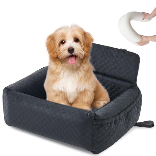 Hunde-Autositz für große, mittelgroße Hunde, waschbarer Hundeerhöhung für 2 kleine Hunde, multifunktionaler Hundeerhöhungssitz mit dickem Kissen, Sicherheitsleinen, Hundesofakissen und Reise-Hundebett Hunde-Autositz für große, mittelgroße Hunde, waschbarer Hundeerhöhung für 2 kleine Hunde, multifunktionaler Hundeerhöhungssitz mit dickem Kissen, Sicherheitsleinen, Hundesofakissen und Reise-Hundebett von GUOXIAOMENG