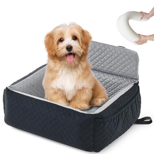 Hunde-Autositz für große und mittelgroße Hunde, waschbarer Hundesitz für 2 kleine Hunde, multifunktionaler Hundesitz mit dickem Kissen, Sicherheitsleinen, Hundesofakissen und Reise-Hundebett Hunde-Autositz für große und mittelgroße Hunde, waschbarer Hundesitz für 2 kleine Hunde, multifunktionaler Hundesitz mit dickem Kissen, Sicherheitsleinen, Hundesofakissen und Reise-Hundebett von GUOXIAOMENG